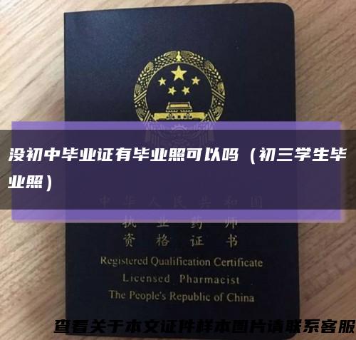 没初中毕业证有毕业照可以吗（初三学生毕业照）缩略图