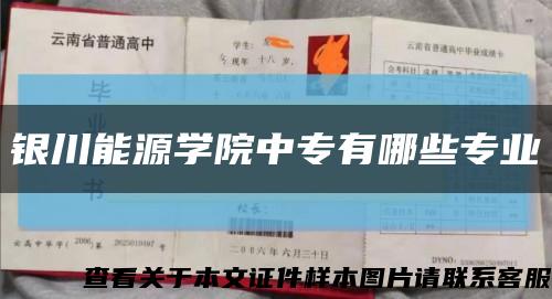 银川能源学院中专有哪些专业缩略图