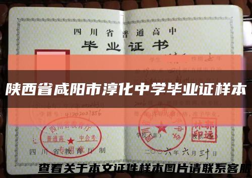 陕西省咸阳市淳化中学毕业证样本缩略图