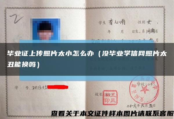 毕业证上传照片太小怎么办（没毕业学信网照片太丑能换吗）缩略图
