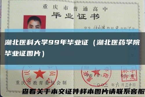 湖北医科大学99年毕业证（湖北医药学院毕业证图片）缩略图