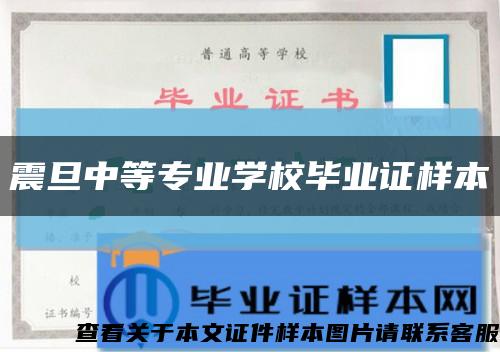震旦中等专业学校毕业证样本缩略图