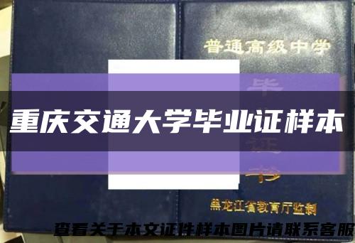 重庆交通大学毕业证样本缩略图
