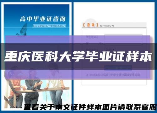 重庆医科大学毕业证样本缩略图