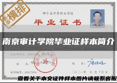 南京审计学院毕业证样本简介缩略图