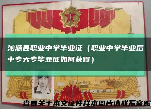 沁源县职业中学毕业证（职业中学毕业后中专大专毕业证如何获得）缩略图