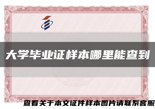 大学毕业证样本哪里能查到缩略图
