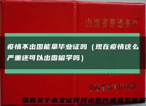 疫情不出国能拿毕业证吗（现在疫情这么严重还可以出国留学吗）缩略图