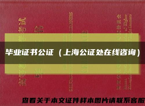 毕业证书公证（上海公证处在线咨询）缩略图