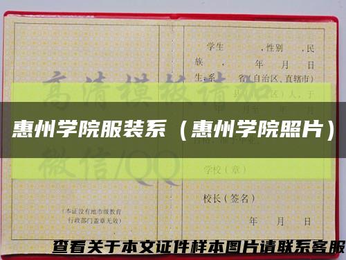 惠州学院服装系（惠州学院照片）缩略图