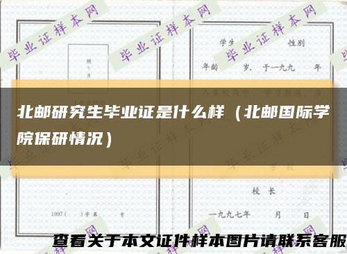 北邮研究生毕业证是什么样（北邮国际学院保研情况）缩略图