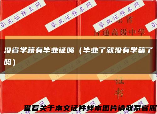 没省学籍有毕业证吗（毕业了就没有学籍了吗）缩略图