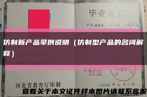 仿制新产品举例说明（仿制型产品的名词解释）缩略图
