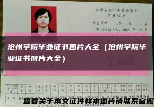 沧州学院毕业证书图片大全（沧州学院毕业证书图片大全）缩略图