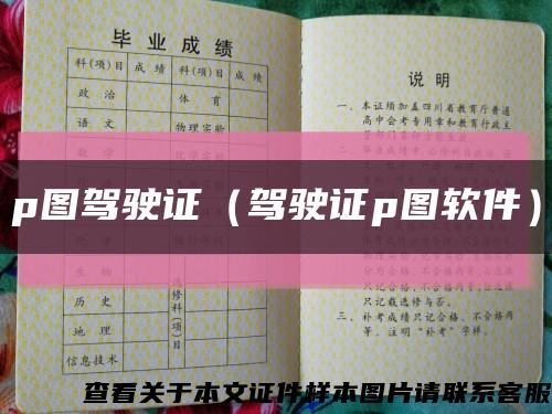 p图驾驶证（驾驶证p图软件）缩略图