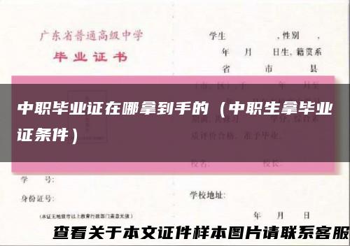 中职毕业证在哪拿到手的（中职生拿毕业证条件）缩略图