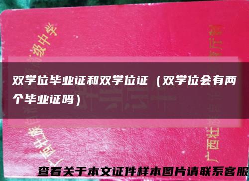 双学位毕业证和双学位证（双学位会有两个毕业证吗）缩略图