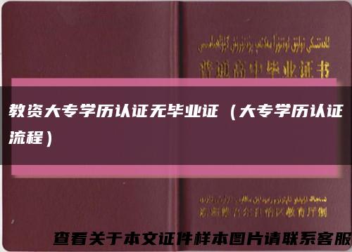 教资大专学历认证无毕业证（大专学历认证流程）缩略图