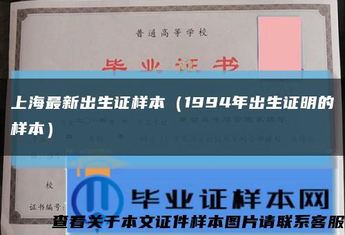 上海最新出生证样本（1994年出生证明的样本）缩略图
