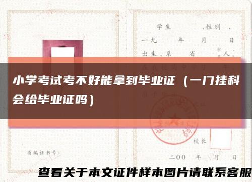 小学考试考不好能拿到毕业证（一门挂科会给毕业证吗）缩略图