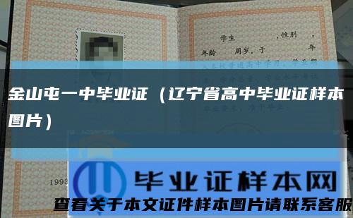 金山屯一中毕业证（辽宁省高中毕业证样本图片）缩略图