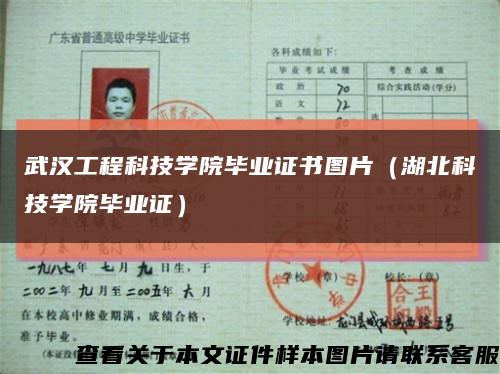 武汉工程科技学院毕业证书图片（湖北科技学院毕业证）缩略图