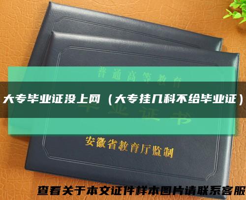 大专毕业证没上网（大专挂几科不给毕业证）缩略图