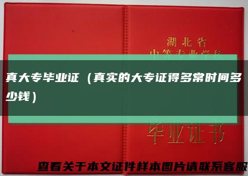 真大专毕业证（真实的大专证得多常时间多少钱）缩略图
