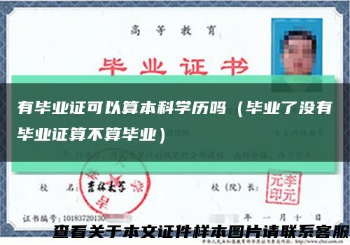 有毕业证可以算本科学历吗（毕业了没有毕业证算不算毕业）缩略图