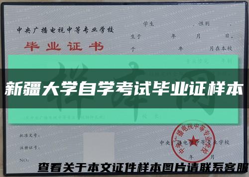新疆大学自学考试毕业证样本缩略图