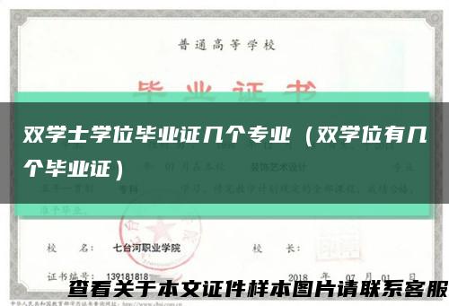 双学士学位毕业证几个专业（双学位有几个毕业证）缩略图