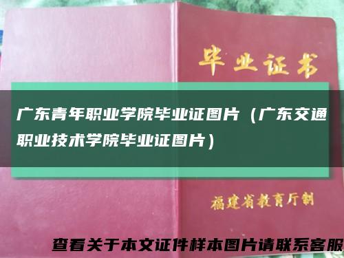广东青年职业学院毕业证图片（广东交通职业技术学院毕业证图片）缩略图