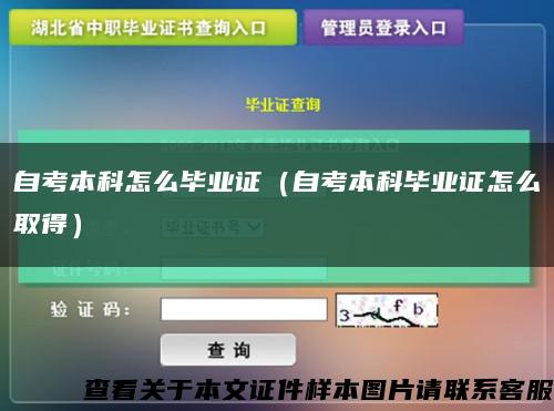 自考本科怎么毕业证（自考本科毕业证怎么取得）缩略图