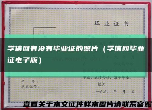 学信网有没有毕业证的照片（学信网毕业证电子版）缩略图