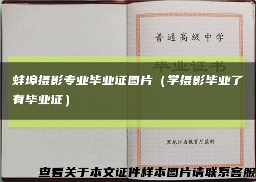 蚌埠摄影专业毕业证图片（学摄影毕业了有毕业证）缩略图