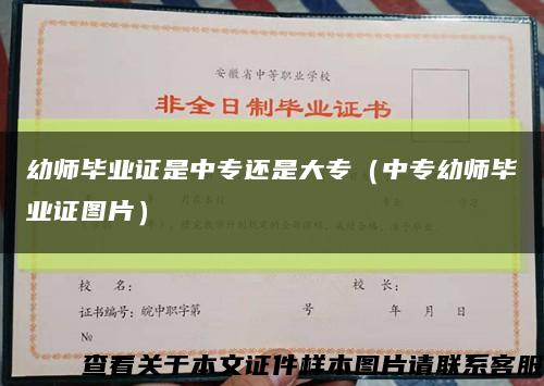 幼师毕业证是中专还是大专（中专幼师毕业证图片）缩略图