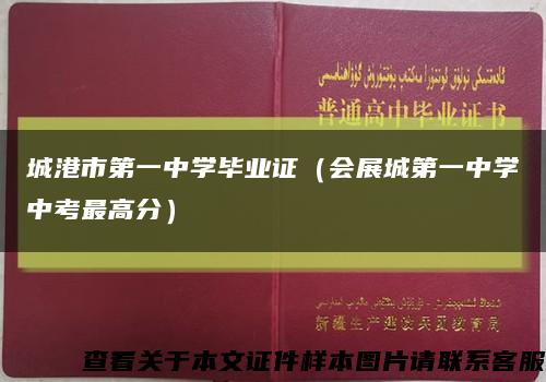 城港市第一中学毕业证（会展城第一中学中考最高分）缩略图