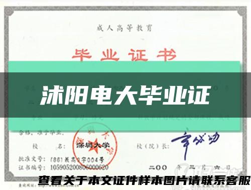 沭阳电大毕业证缩略图