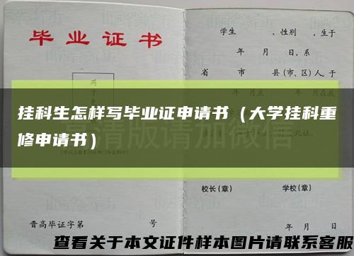 挂科生怎样写毕业证申请书（大学挂科重修申请书）缩略图