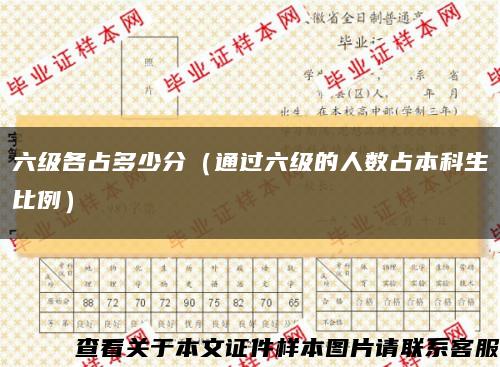 六级各占多少分（通过六级的人数占本科生比例）缩略图