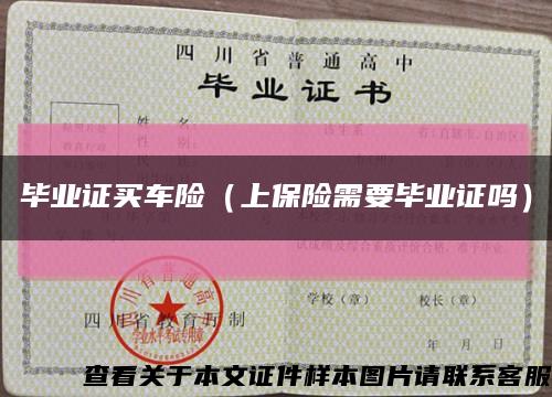 毕业证买车险（上保险需要毕业证吗）缩略图