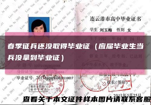 春季征兵还没取得毕业证（应届毕业生当兵没拿到毕业证）缩略图