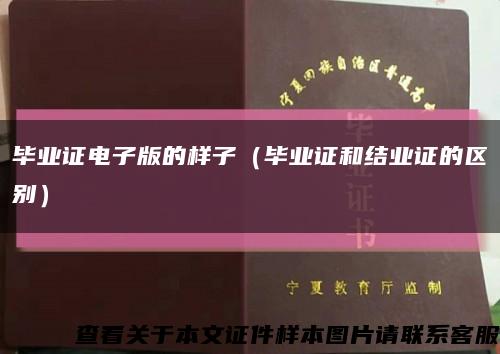 毕业证电子版的样子（毕业证和结业证的区别）缩略图