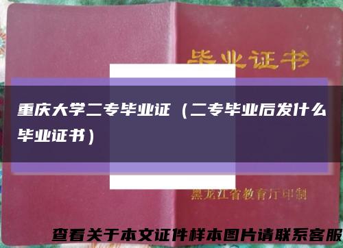 重庆大学二专毕业证（二专毕业后发什么毕业证书）缩略图