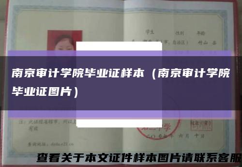 南京审计学院毕业证样本（南京审计学院毕业证图片）缩略图