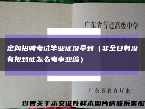 定向招聘考试毕业证没拿到（非全日制没有报到证怎么考事业编）缩略图
