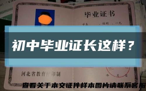 初中毕业证长这样？缩略图