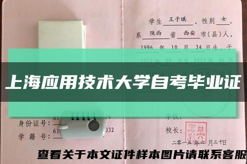 上海应用技术大学自考毕业证缩略图
