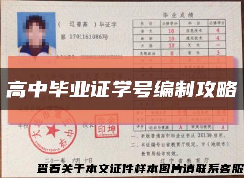 高中毕业证学号编制攻略缩略图