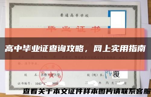 高中毕业证查询攻略，网上实用指南缩略图